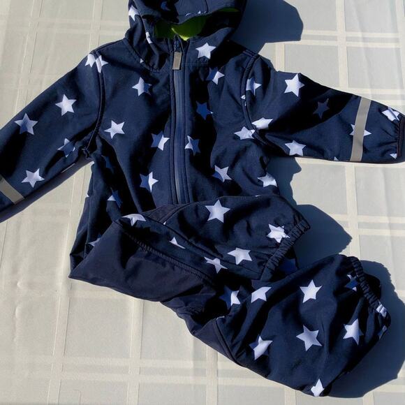 New Topolino Blue with Stars 18 month rain snowsuit - Picture 2 of 5